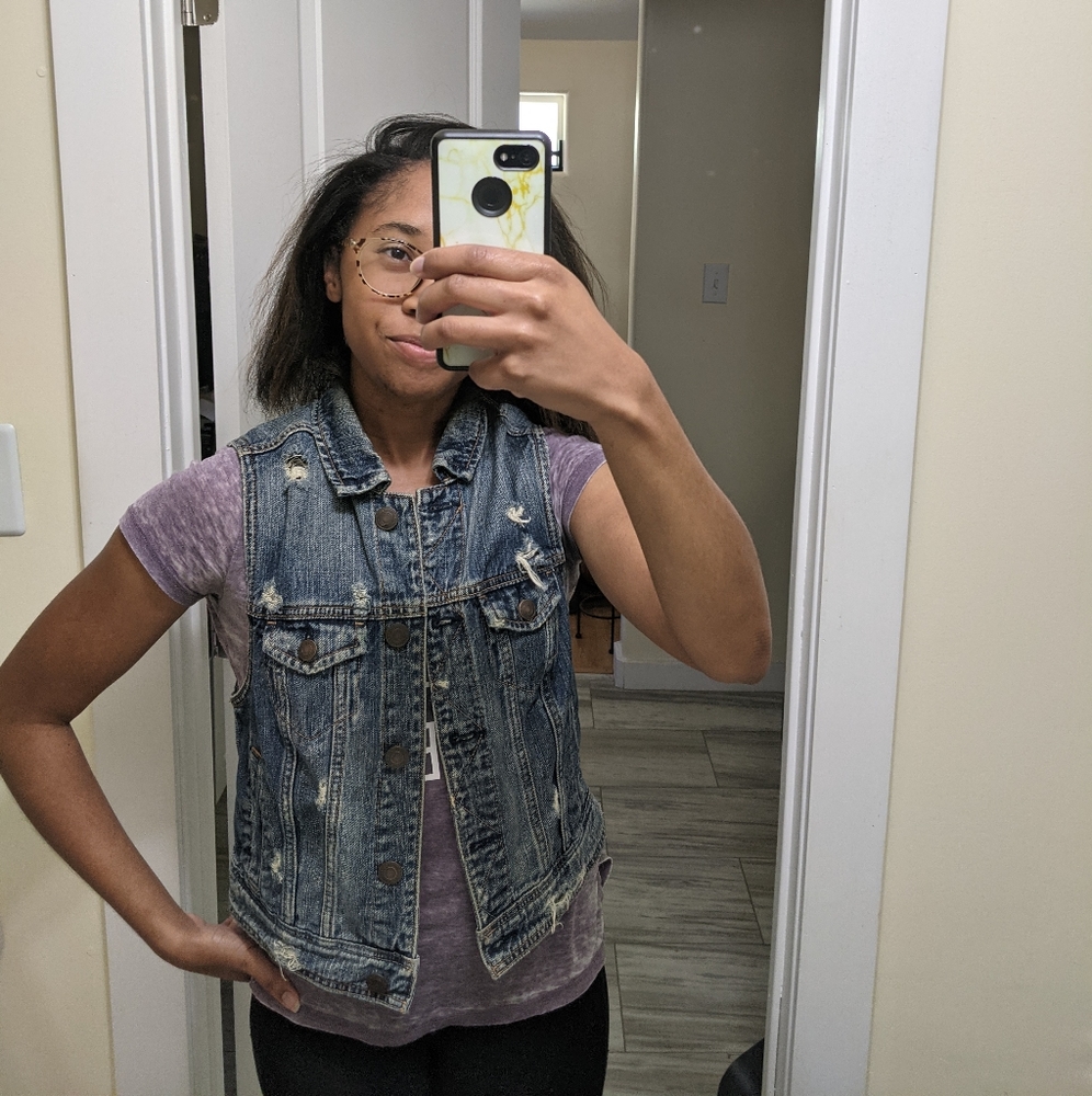 Fun American Eagle Jean Vest